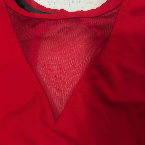 CUTE 5dancewear Five 5 YXL Extra large Gymnastics Dance Leotard CHRISTMAS RED - Picture 5 of 13